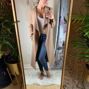 Missguided • Waterfall Trench Coat • Beige • 6